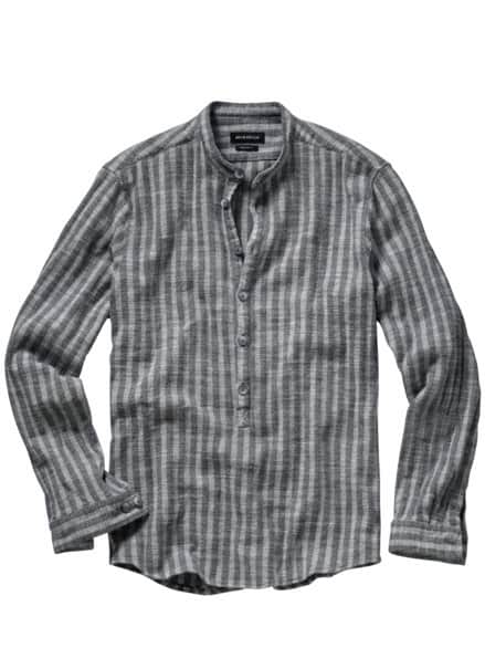 Bildhauerhemd Streifen skulpturgrau Bildhauerhemd Streifen skulpturgrau