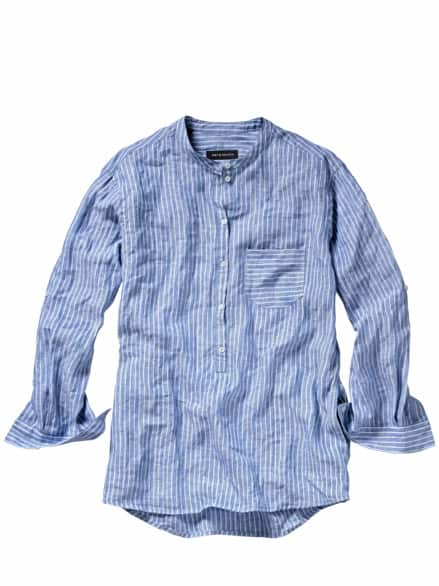 Fischerhemd Streifen blau/weiß