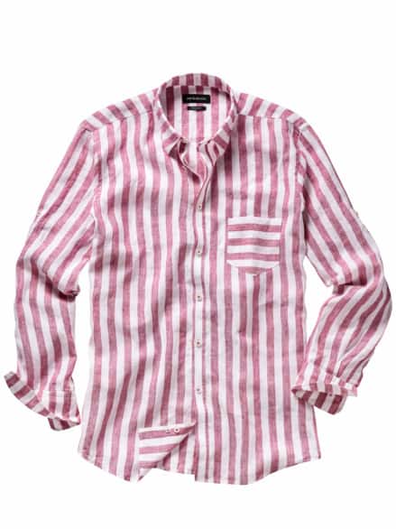 Nonkonformisten-Hemd Streifen rot/weiß