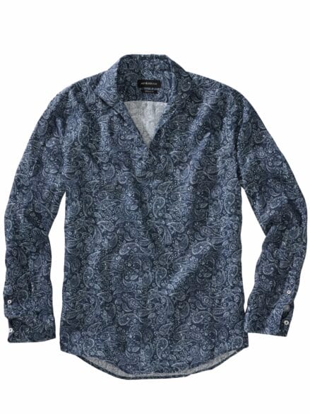 Wild-und-frei-Leinenhemd tiefseetöne