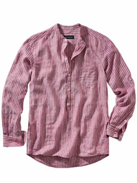 Fischerhemd Streifen rot/weiß Fischerhemd Streifen rot/weiß