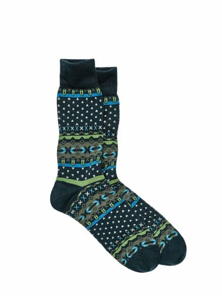 Socke Corgi Norweger Grün