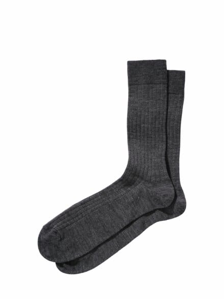 Geschäftige Ripp-Socke schlicht anthrazit
