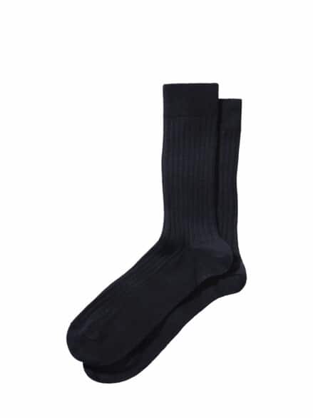 Geschäftige Ripp-Socke schlicht navy