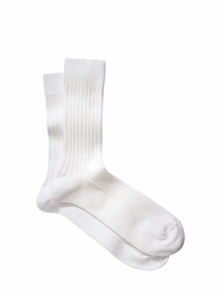 Geschäftige Ripp-Socke blendend weiß