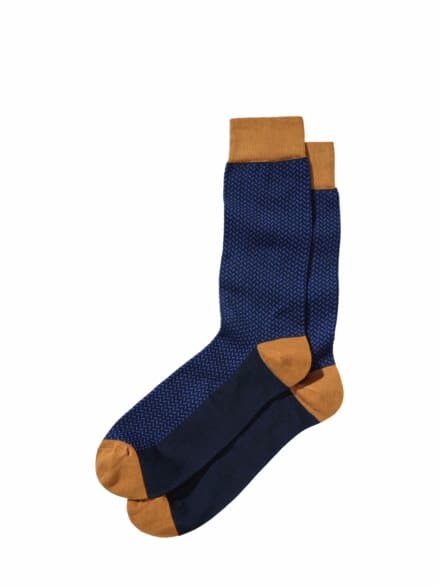 Zickzack-Socke signalblau