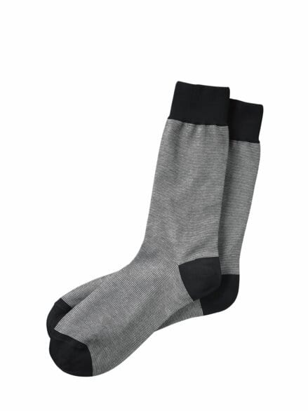 Kaffeemuster-Socke Stripes black n white