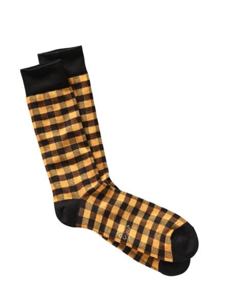 Raster-Socke Karo gelb/schwarz Raster-Socke Karo gelb/schwarz