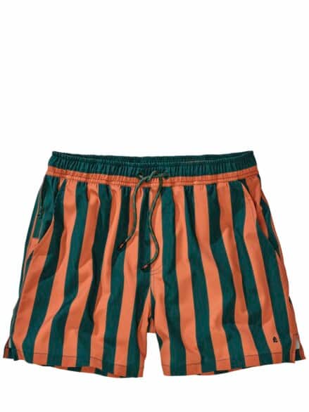 Resort-Badeshorts Streifen cognac/tanne Resort-Badeshorts Streifen cognac/tanne