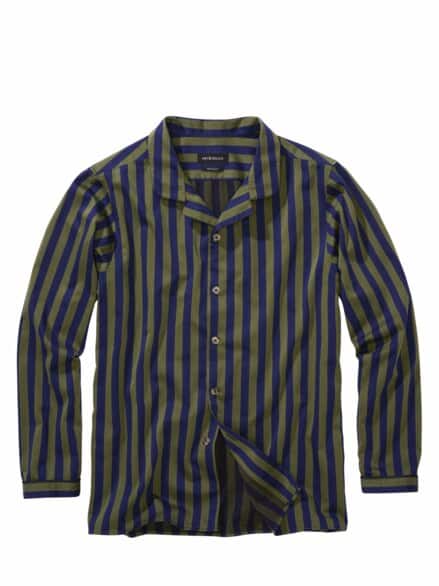 Streifen-Pyjama azur/salbei