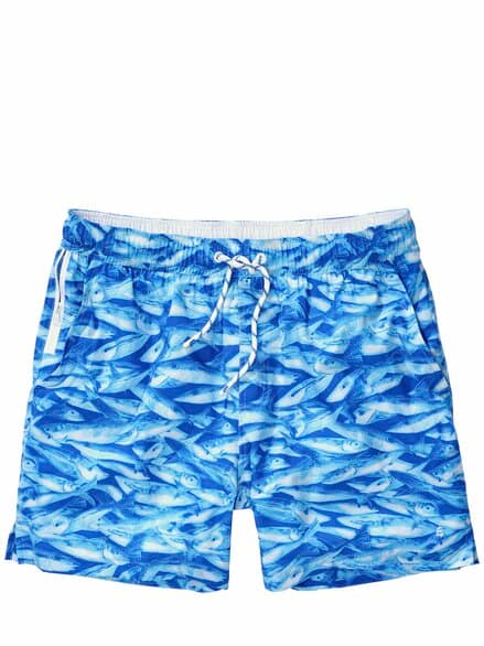 Resort-Badeshorts Fisch schwarmblau Resort-Badeshorts Fisch schwarmblau