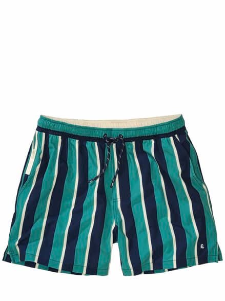 Resort-Badeshorts Streifen navy/mint