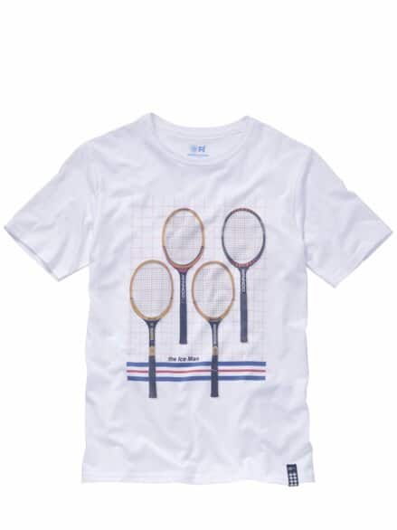 Tennis-Shirt The Ice Man Racket tennisweiß