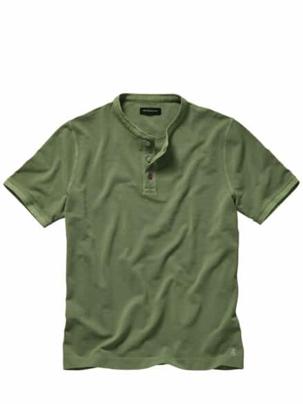 Stehkragen-Polo olive Stehkragen-Polo olive