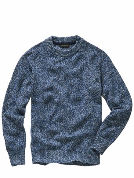 Lichtkunst-Pullover marine/weiß Lichtkunst-Pullover marine/weiß