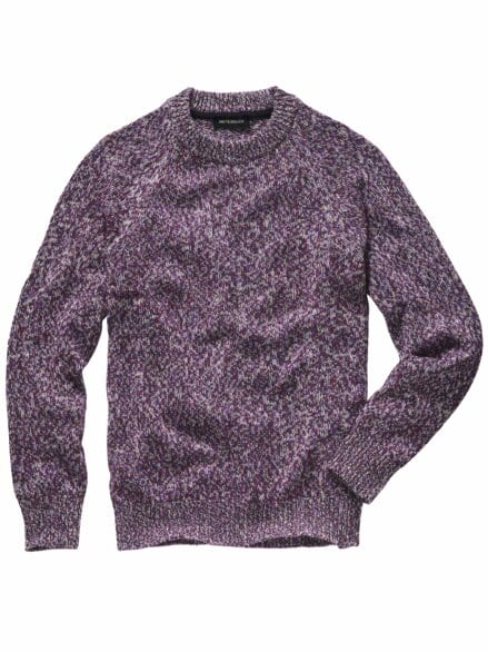 Lichtkunst-Pullover flieder/weiß Lichtkunst-Pullover flieder/weiß