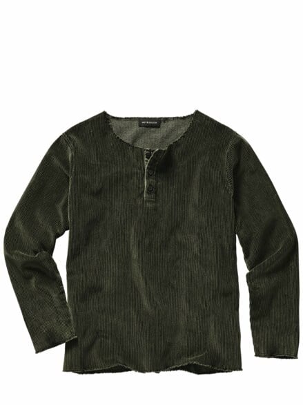 Samt-Cord-Longsleeve olive Samt-Cord-Longsleeve olive