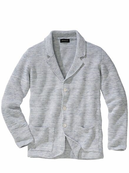 Piano-Stricksakko eisblau