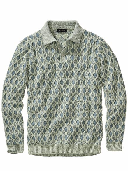 Neue-Masche-Polo aqua/pistazie