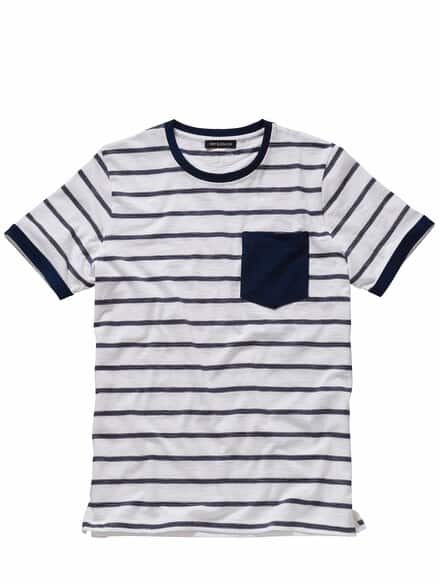 Breton-Shirt kalk/marine