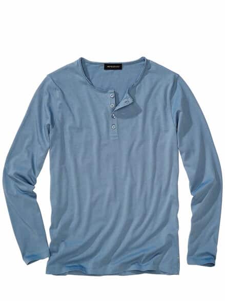 Ausdauer-Henley stahlblau