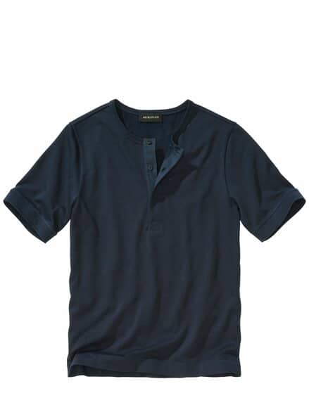 Gewichtiges Henley tintenblau