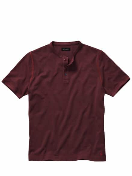 Stehkragen-Polo aubergine