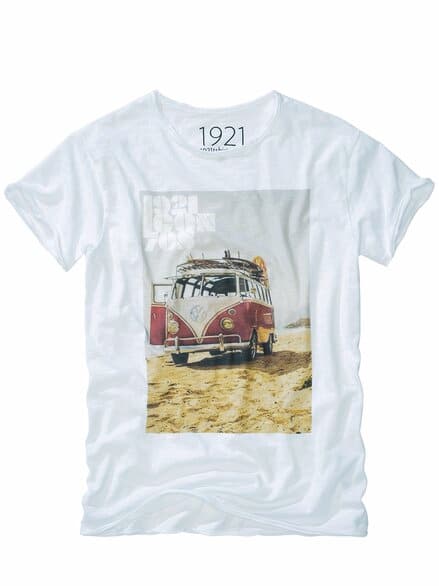 T-Shirt California kreideweiß