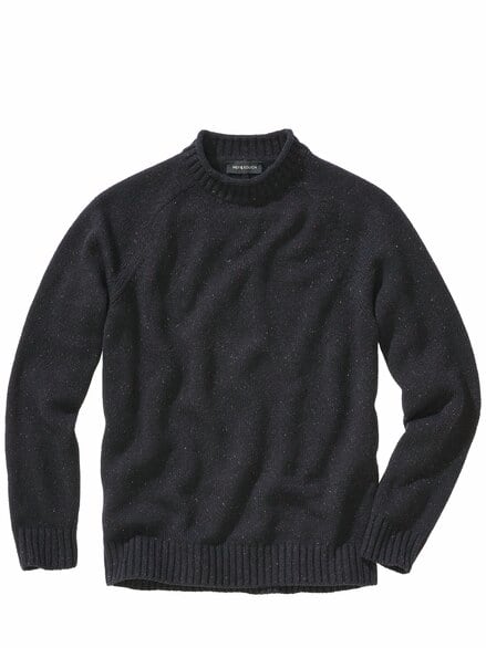 Nachthimmel-Mockneck nachtschwarz
