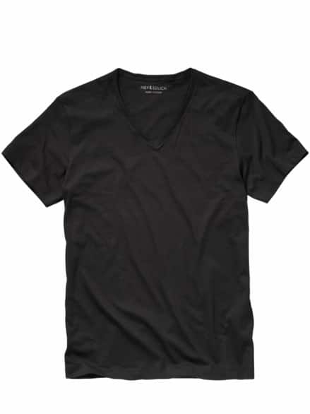 Benchmark-Shirt V-Neck Doppelpack schwarz