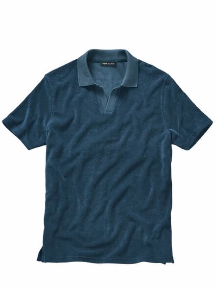 Terry-Polo krümelblau