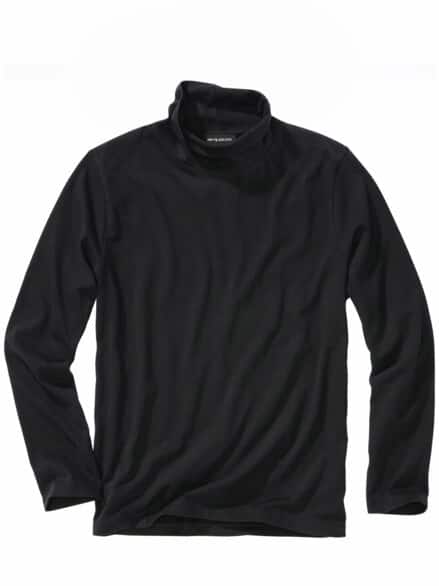 Hauchdünner Rolli tiefschwarz