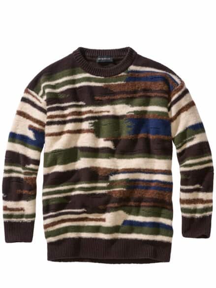 Archäologen-Pullover erdbraun/moosgrün