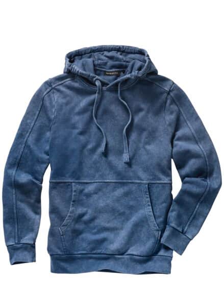 Ecken-Kanten-Denimhoodie denimblau