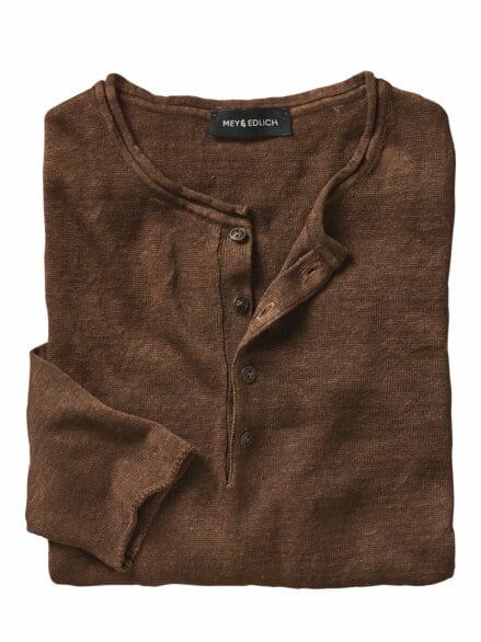 Gehaltvolles Leinenhenley astbraun
