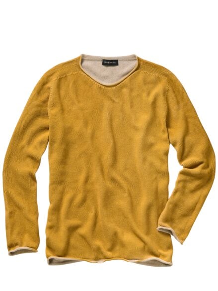 Schmirgel-Pullover curry