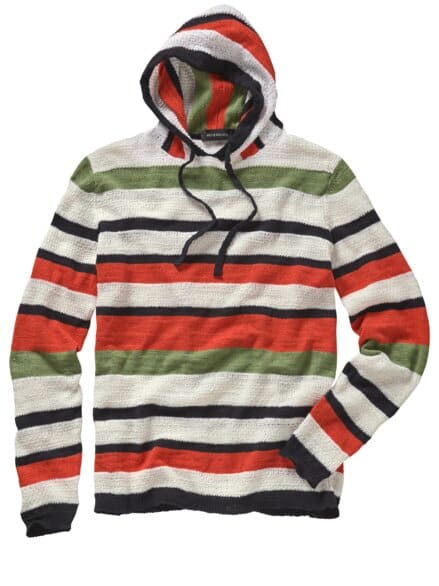 Benirras-Hoodie Streifen mandarine
