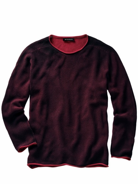 Schmirgel-Pullover blutrot Schmirgel-Pullover blutrot