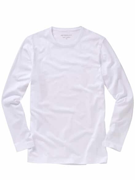 Benchmark Rundhals Langarm weiß