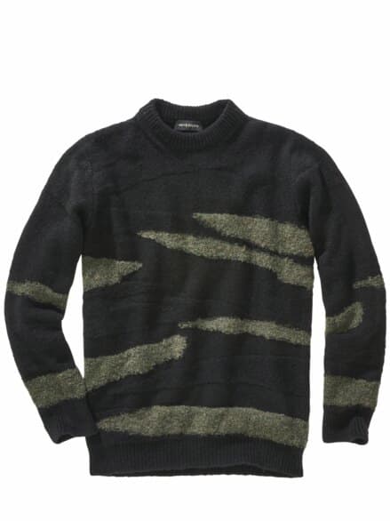 Tektonischer Pullover lava/moos