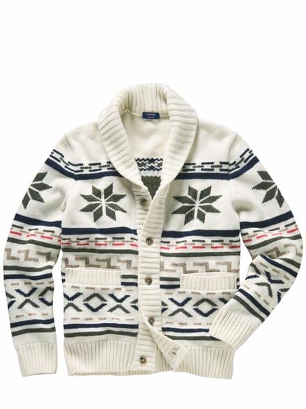 Strickjacke Sion naturweiß/navy