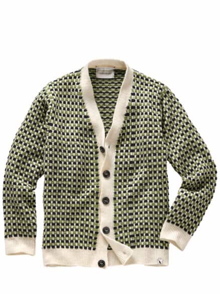 Network-Cardigan vanille/pistazie/navy