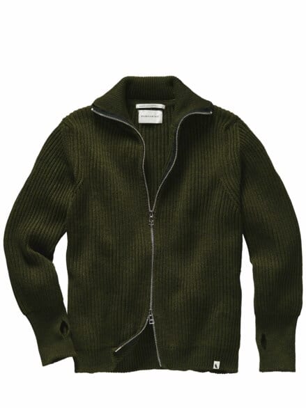 Fisherman Cardigan olive