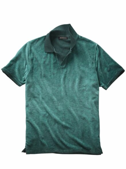 Frottee-Vintage-Polo grünglas
