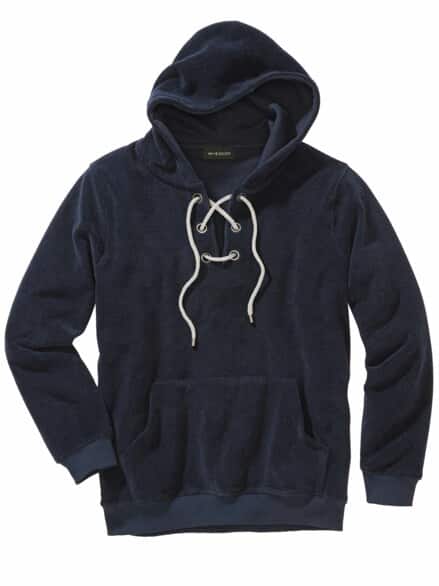 Schnür-Hoodie navy
