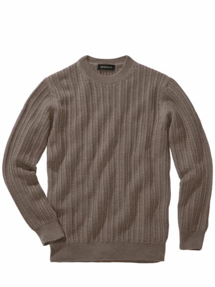 Extrafeiner Merino-Pullover anteak
