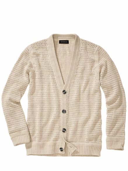 Perforierter Cardigan dünensand Perforierter Cardigan dünensand
