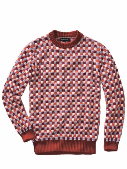 Provence-Pullover bordeaux-macaron