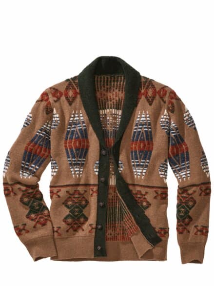 Strickjacke Clady toffee/smaragd