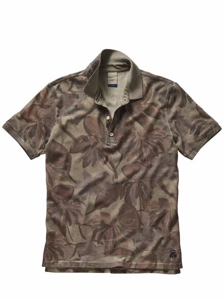 Poloshirt Press olive/tabakblatt